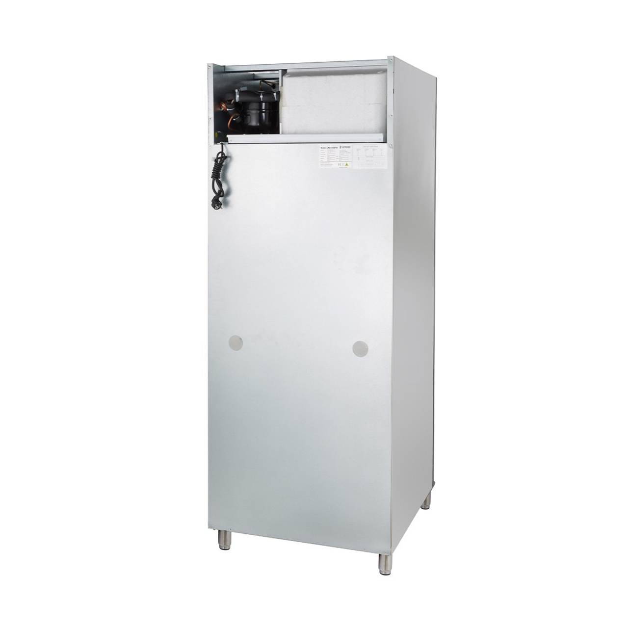 Armoire réfrigérée professionnelle ECO 700 GN 2/1 monobloc, volume de réfrigération 616 litres, 3 clayettes réglables, construction robuste, inox