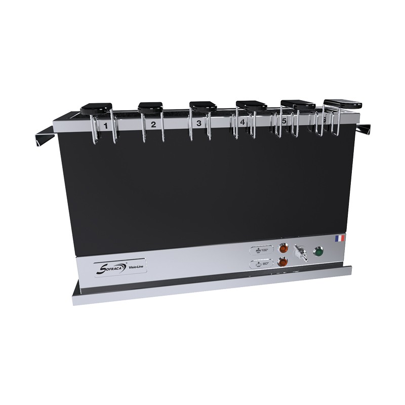 Cuiseur à oeufs - Sofracolor - 6 oeufs - Noir / Inox - 230 V - 25002N