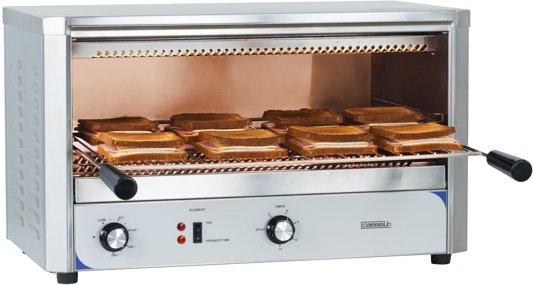 Quartz Salamander Toaster | Verstelbaar op 3 Niveaus | 2200W | 680x500x(H)400mm