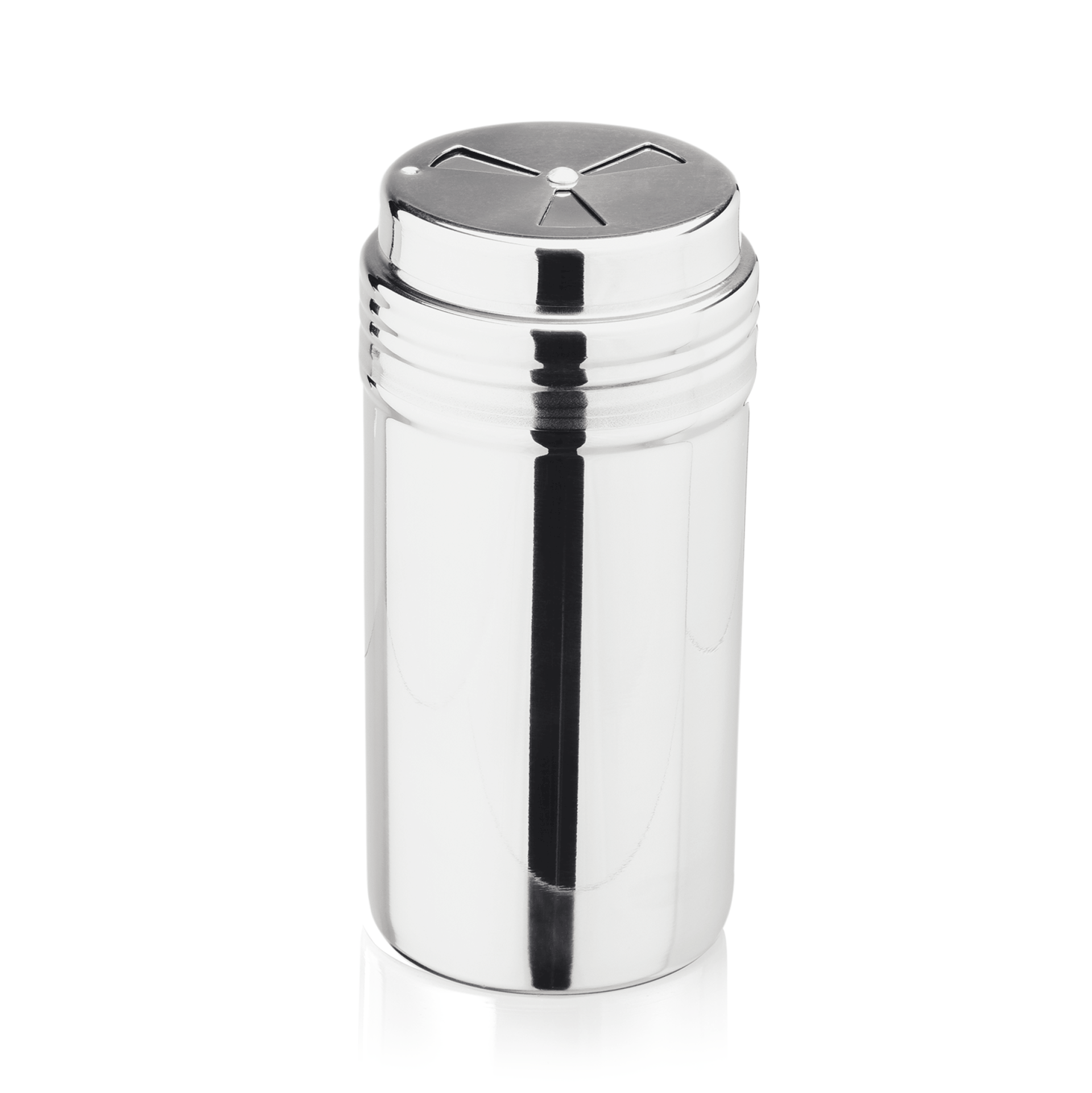 Multistrooierset, met 3 gatgroottes, Ø 7 cm, hoogte 14,5 cm, set van 6 stuks, chroom-nikkelstaal