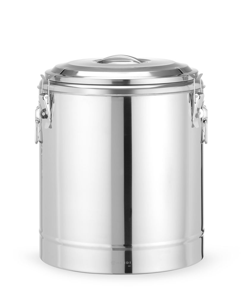 Conteneur isotherme portable  - Kitchen Line - 36L - Argent - Ø400x(H)500mm