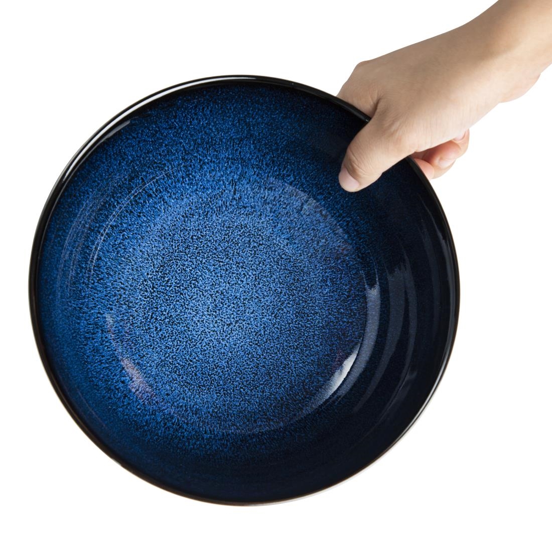 Olympia Luna Mitternachtsblaue Schalen mit Fuß 205mm (4er-Pack)