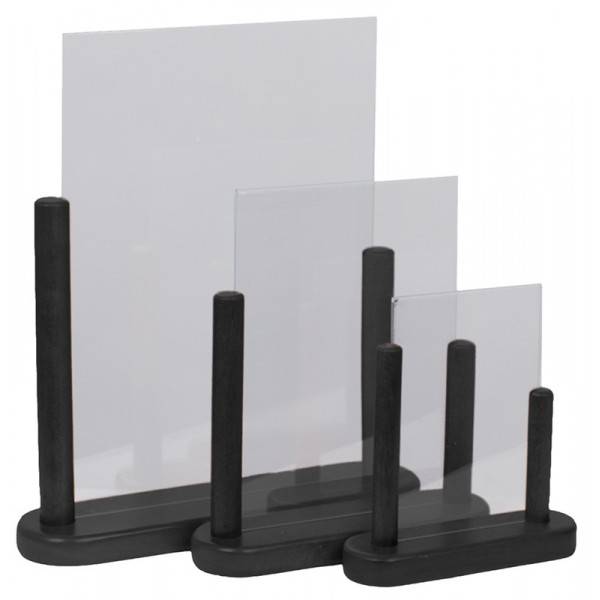 Porte Affiche De Table Noir - Disponibles En 3 Tailles