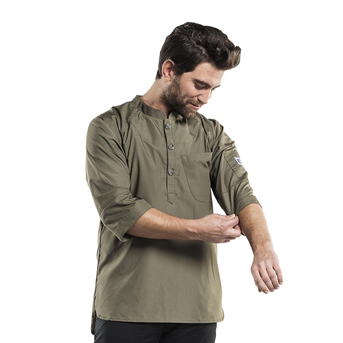 Chaud Devant Bujutsu Kochjacke grün Größe L
