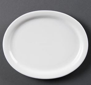 Assiette Ovale Blanche - Olympia - 250x200mm - 6 Pièces