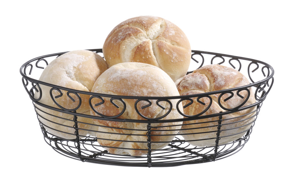 Drahtkorb Deko Oval - Mattschwarze Beschichtung - 255x160x (H) 80mm