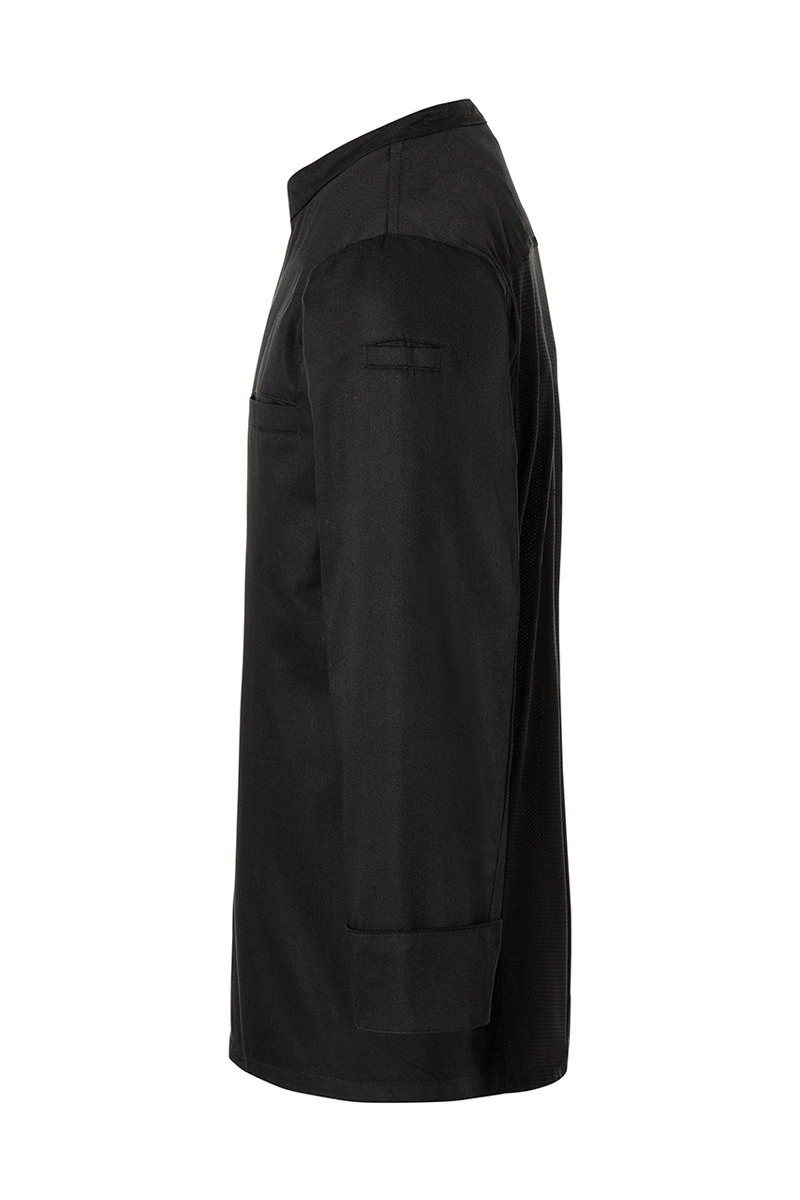 Langarm Überwurf-Kochhemd Basic - Schwarz - M