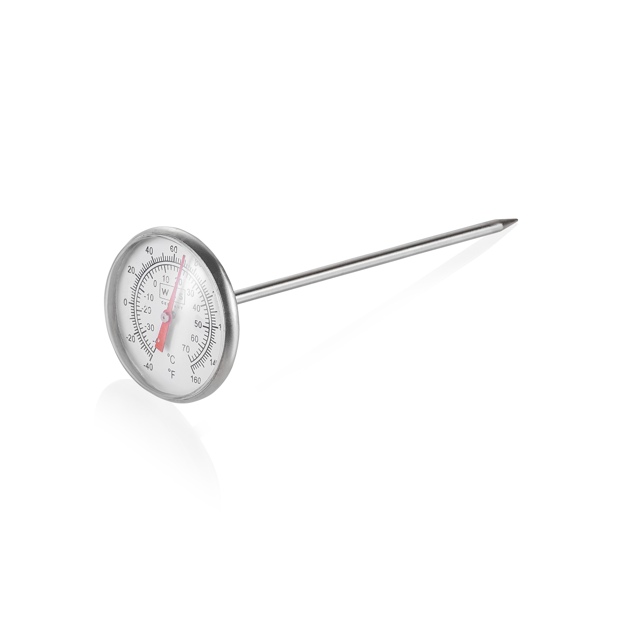 Steekthermometer, Ø 4,5 cm, chroom-nikkelstaal