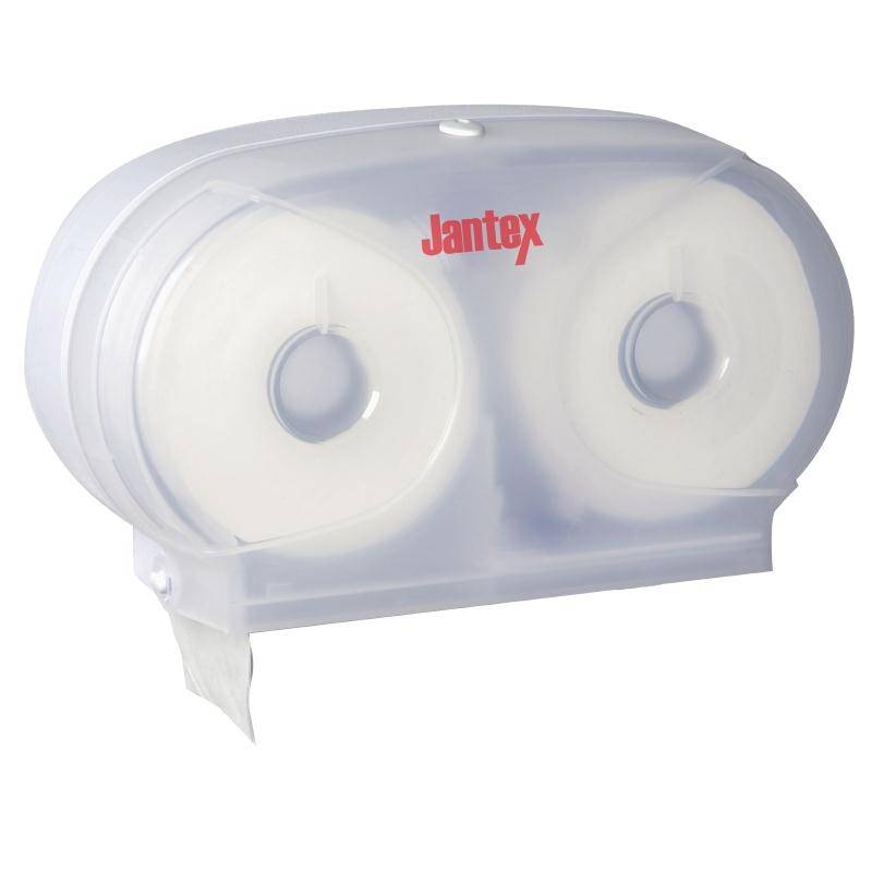 Micro Toiletpapierdispenser Dubbel | Jantex | 210x130x330(h)mm