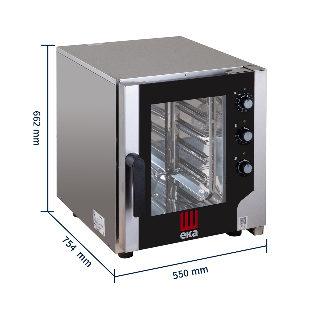 Tecnoeka heteluchtoven EKF 523 N T UD | 5x GN 2/3 | Directe stoom | Touchbediening | WiFi