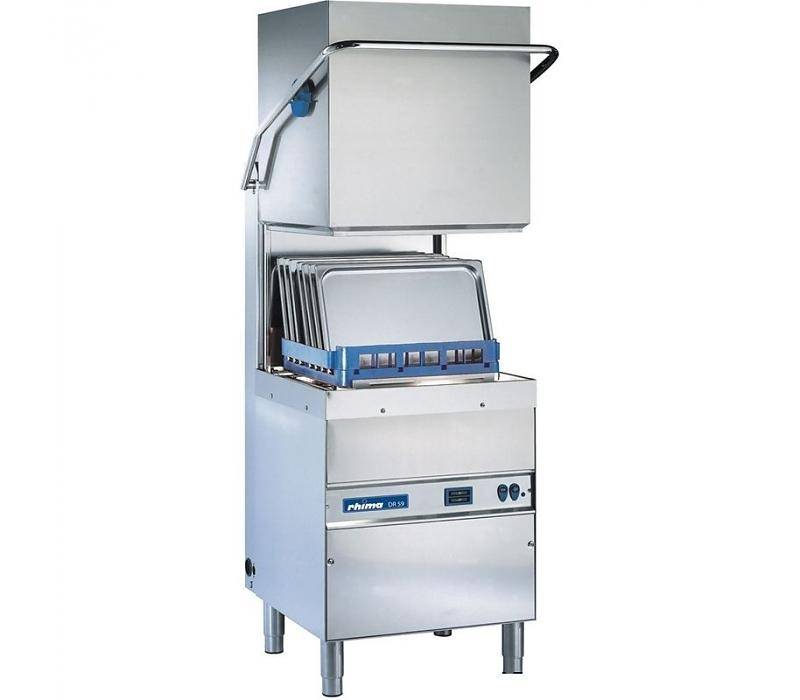 Geschirrspülmaschine  50x50cm Rhima DR59 PLUS | Inkl. Breaktank und Drucksteigerungspumpe zum Nachspülen | 400 V