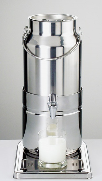 Melkdispenser Spiegel afwerking | Originele Melkbus | 5 Liter met Aftapkraan | 230x350x(h)450 mm