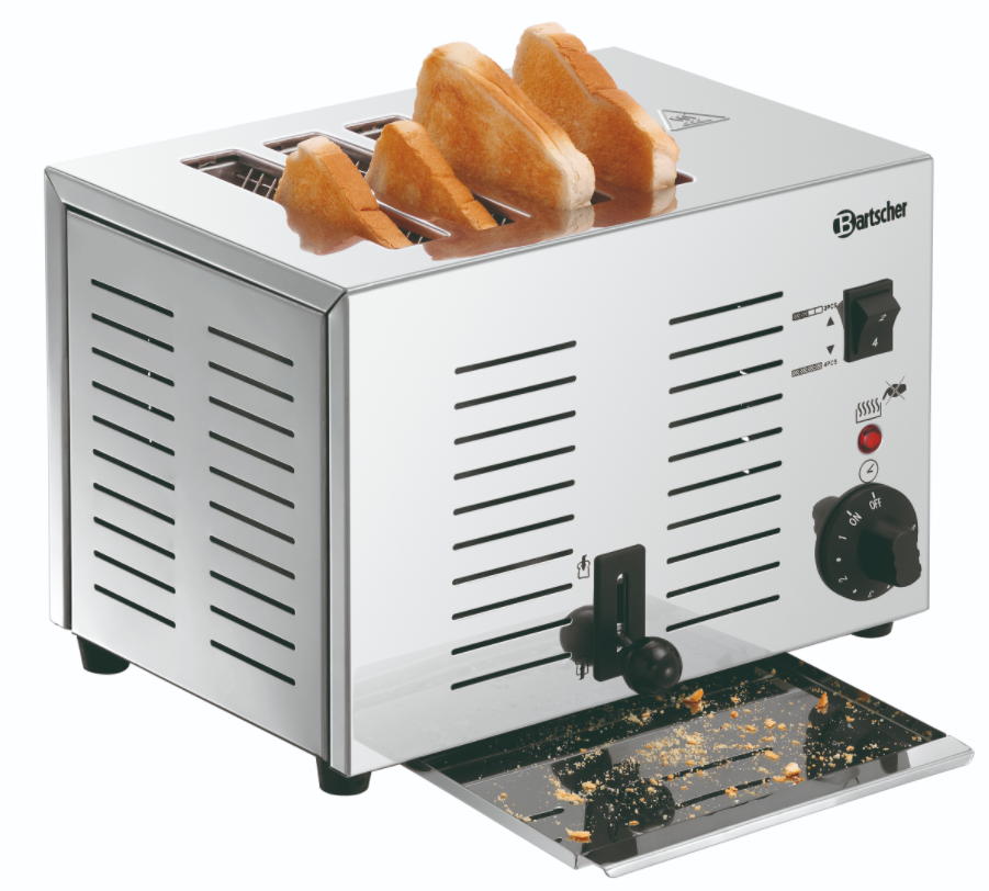 Toaster TS40 | 4 Schlitze |  1,8 KW | 300X212X(H)220mm