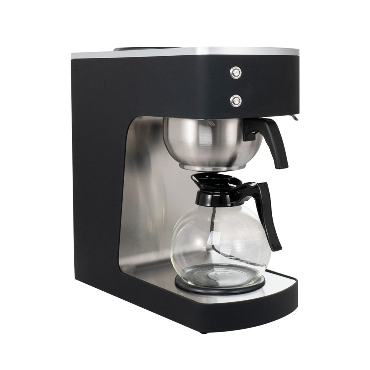 Machine à café filtre ECO 2 litres noire avec verseuse en verre incluse, 100 tasses/heure, machine à café professionnelle