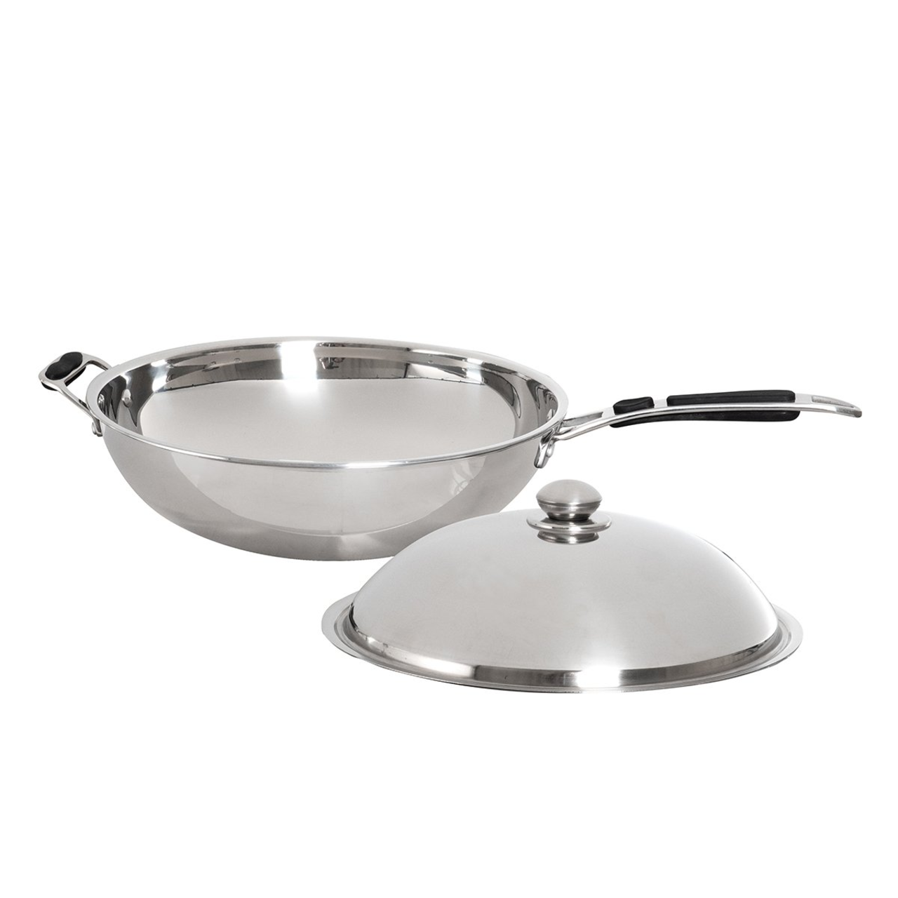 Poêle wok en acier inoxydable Ø 360 mm