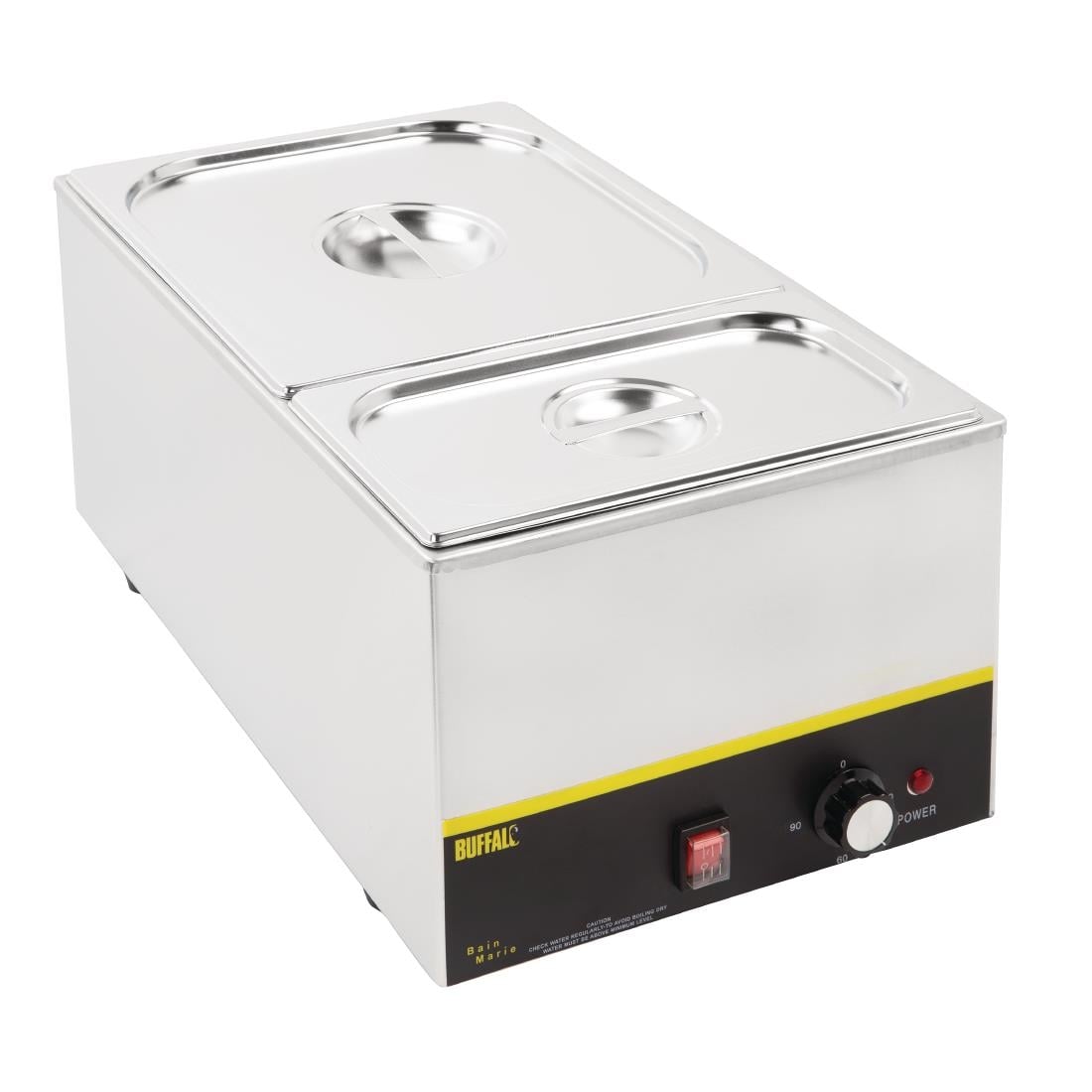 Vogue Edelstahl Gastronorm Schalen Set 1/3 und 2/3 mit Deckeln