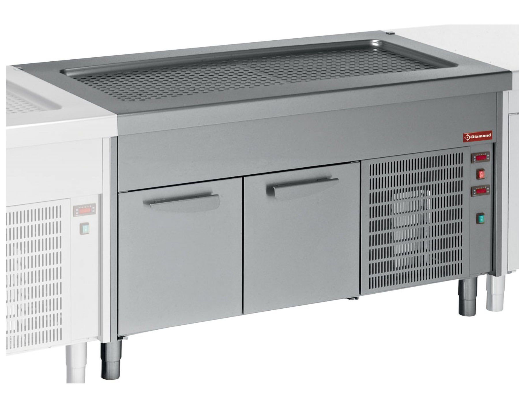 Koelwerkbank met gekoeld top element 4x 1/1GN - 1500x800x(h)900mm