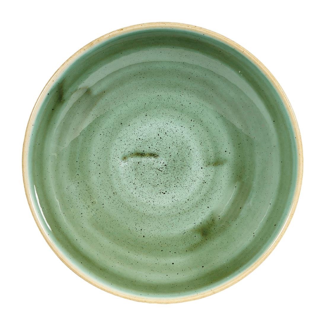 Churchill Stonecast, runde Coupe-Schüsseln, Samphire-Grün, 182 mm, (12 Stück)