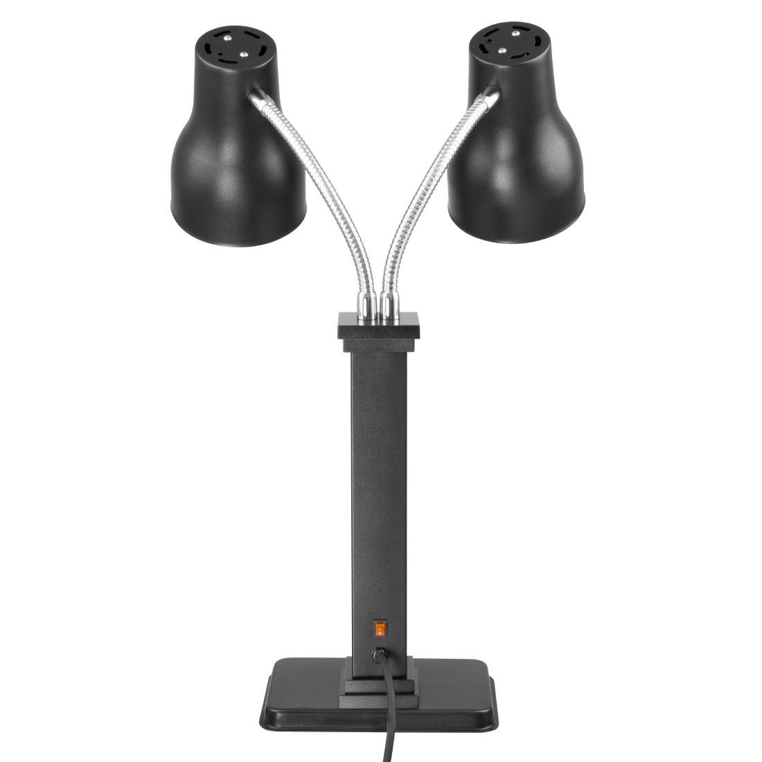 Buffalo Doppel-Wärmelampen-Tranchierstation Matt Schwarz 2x250W