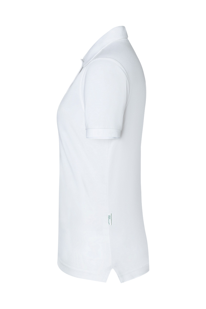 Damen Workwear Poloshirt Modern-Flair, aus nachhaltigem Material - Weiß - M