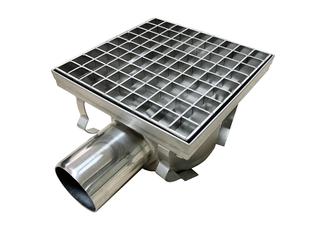 Bodenablauf - Edelstahl - 200x200x(h)131mm