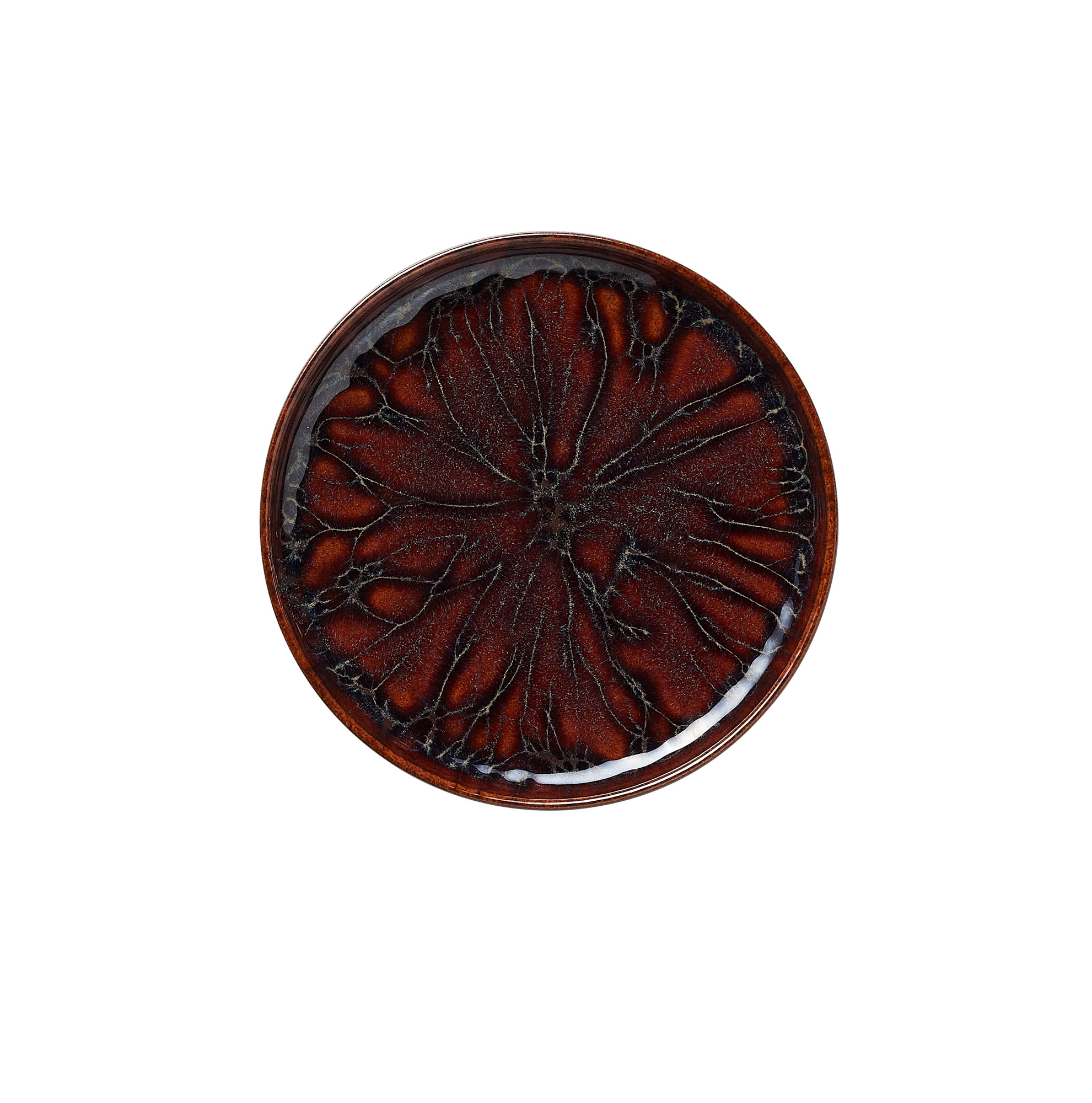 Bordenset ROCKZZERO, plat, Ø 17,5 cm, amazonas, Set van 6 stuks, steengoed