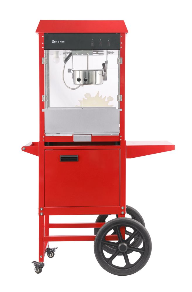 Popcorn-Maschine mit Fahrgestell - Rot - 220-240V/1155W - 940x510x(H)1553mm