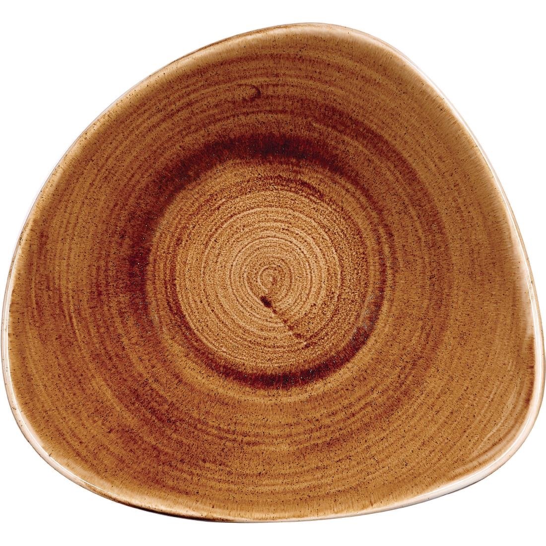 Churchill Stonecast Patina Dreieckige Schalen, Vintage-Kupfer, 235 mm, (12 Stück)