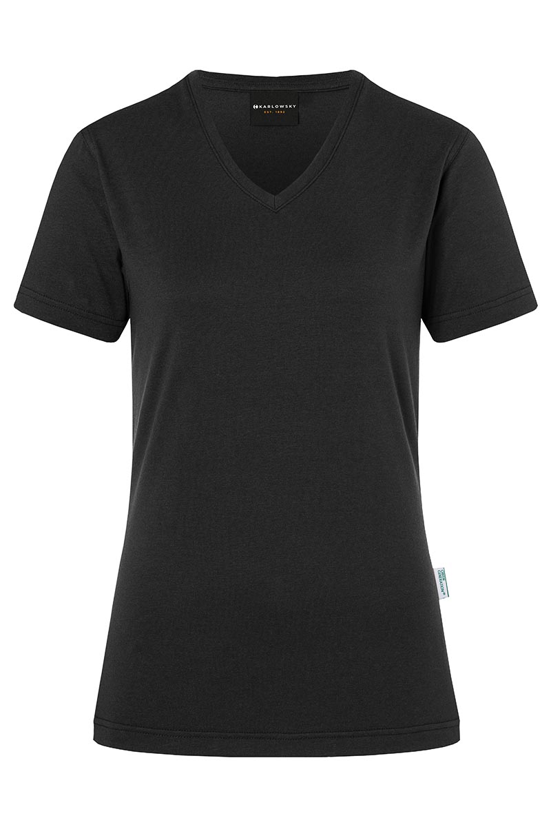 Damen Workwear T-Shirt Casual-Flair, aus nachhaltigem Material - Schwarz - M
