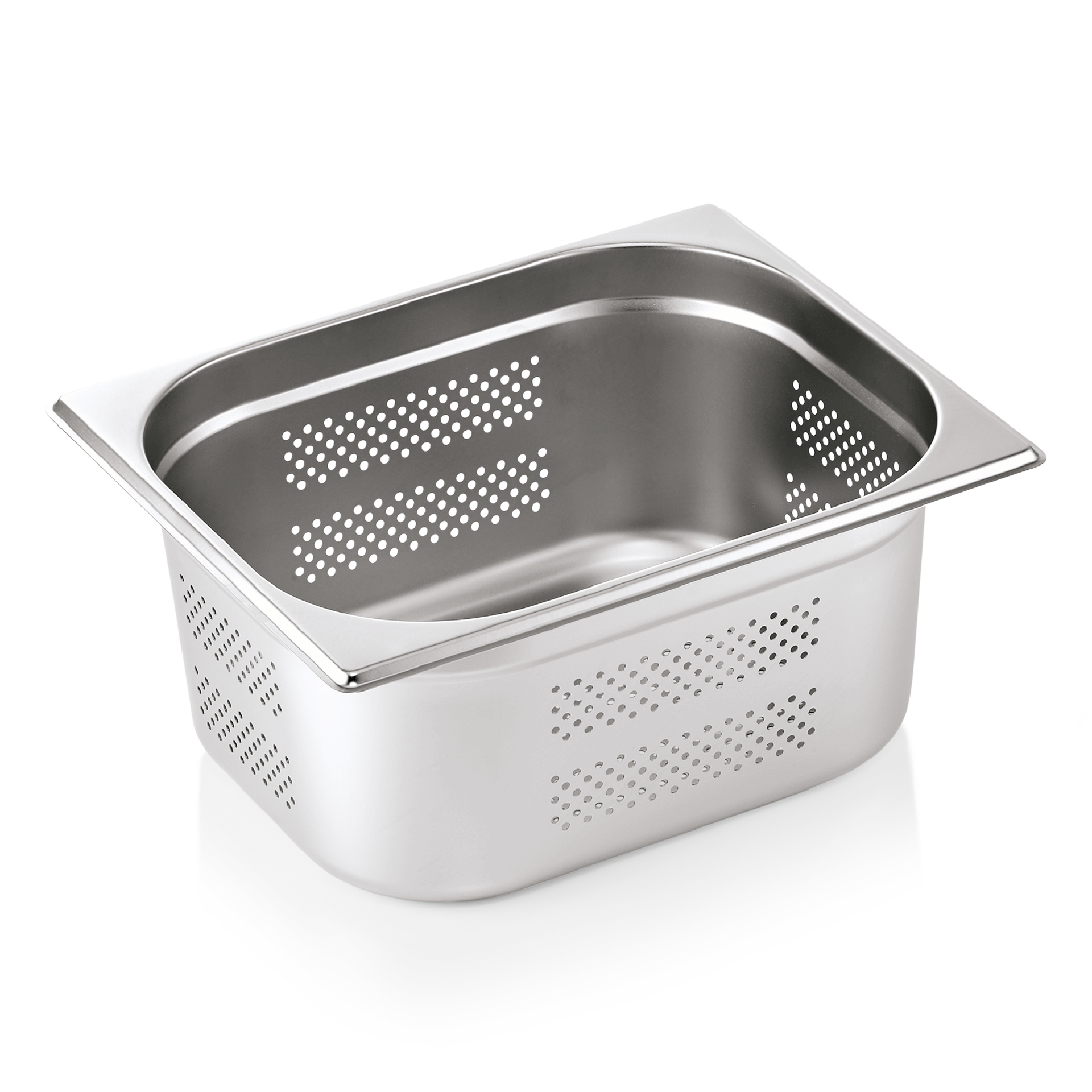 GN-container GN CORE 1/2-150 mm, zij- en bodemgaten, chroom-nikkelstaal