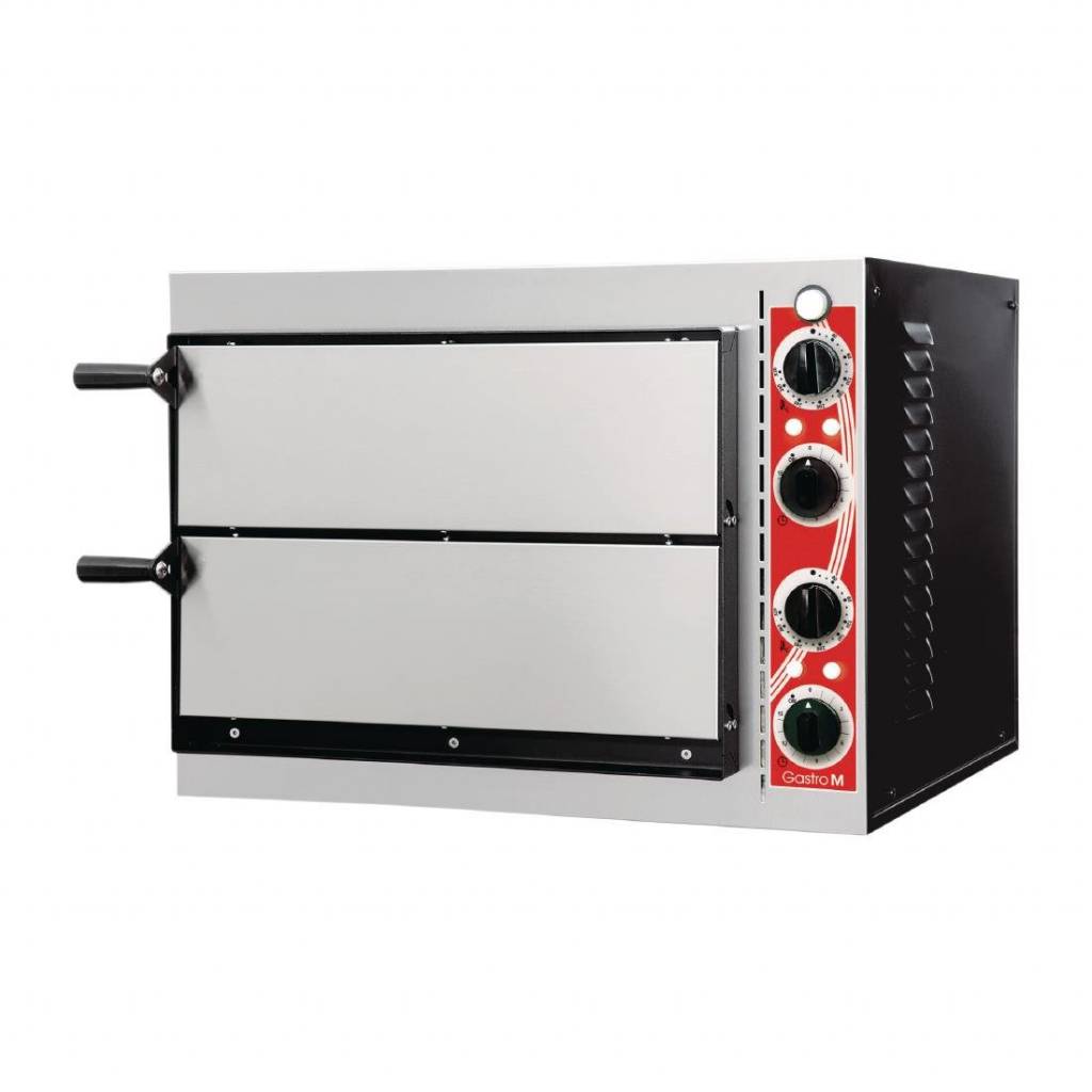 Pizzaofen 2 Kammer | Elektro | Pizzen 32cm | 230V | 568x500x(h)430mm