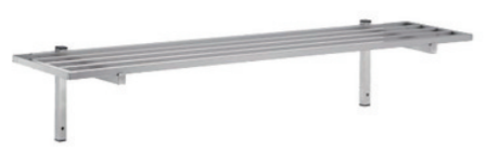 L2G - Étagère Murale Tubulaire | Inox | P-400mm |  6 Longueurs