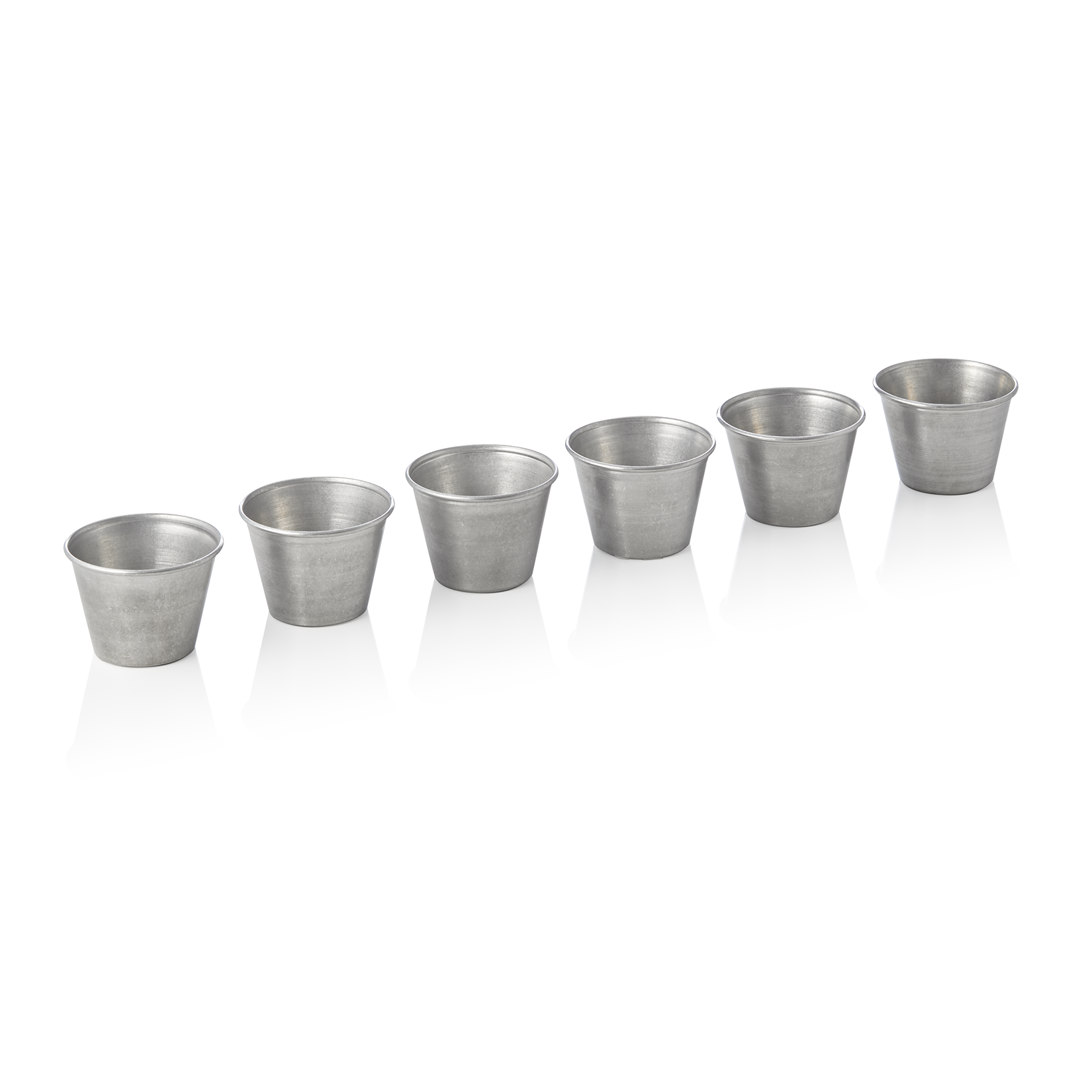Dipschaalset STEEL & STYLE VINTAGE, Ø 6 cm, set van 6 stuks, 60 ml, roestvrij staal