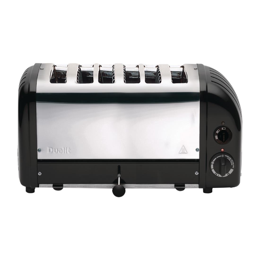 Toaster Schwarz | 3kW/230V | 6 Schlitze | 195 Scheiben pro Stunde
