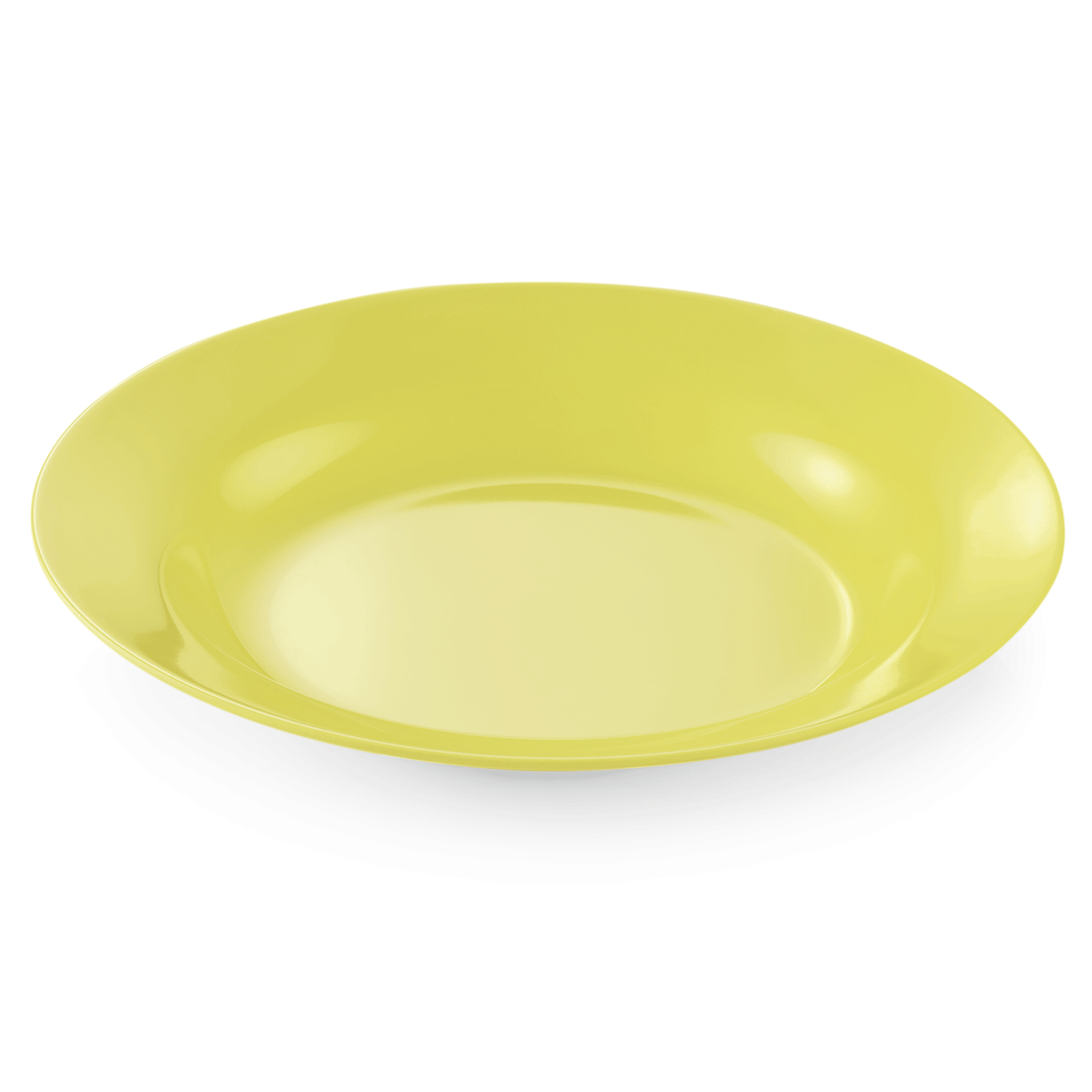 Diep bordenset, Ø 20 cm, geel, set van 12 stuks, melamine