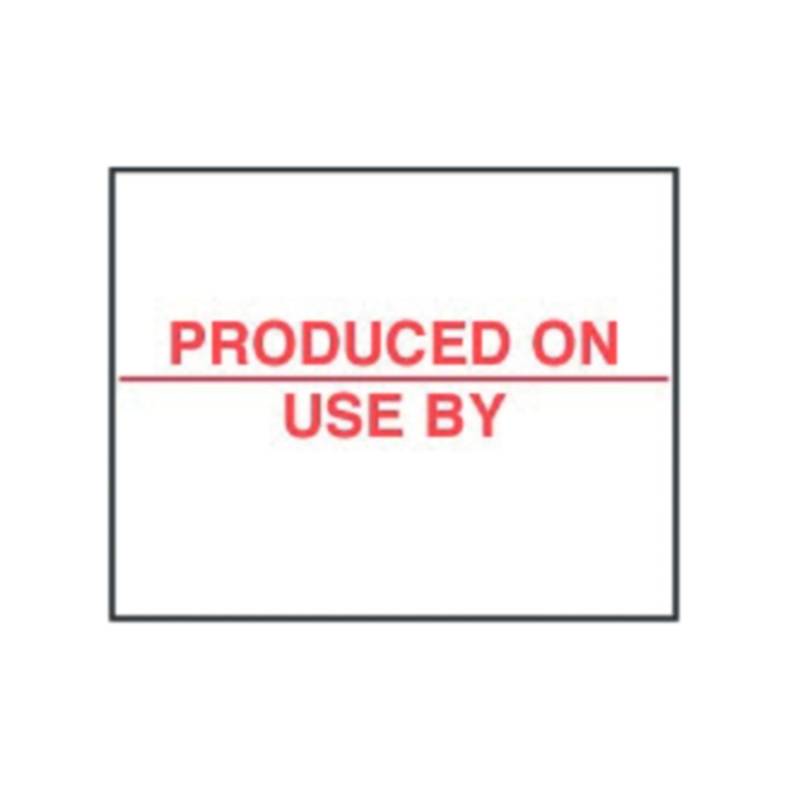 Labels: Produced On/Use | 20x16mm 