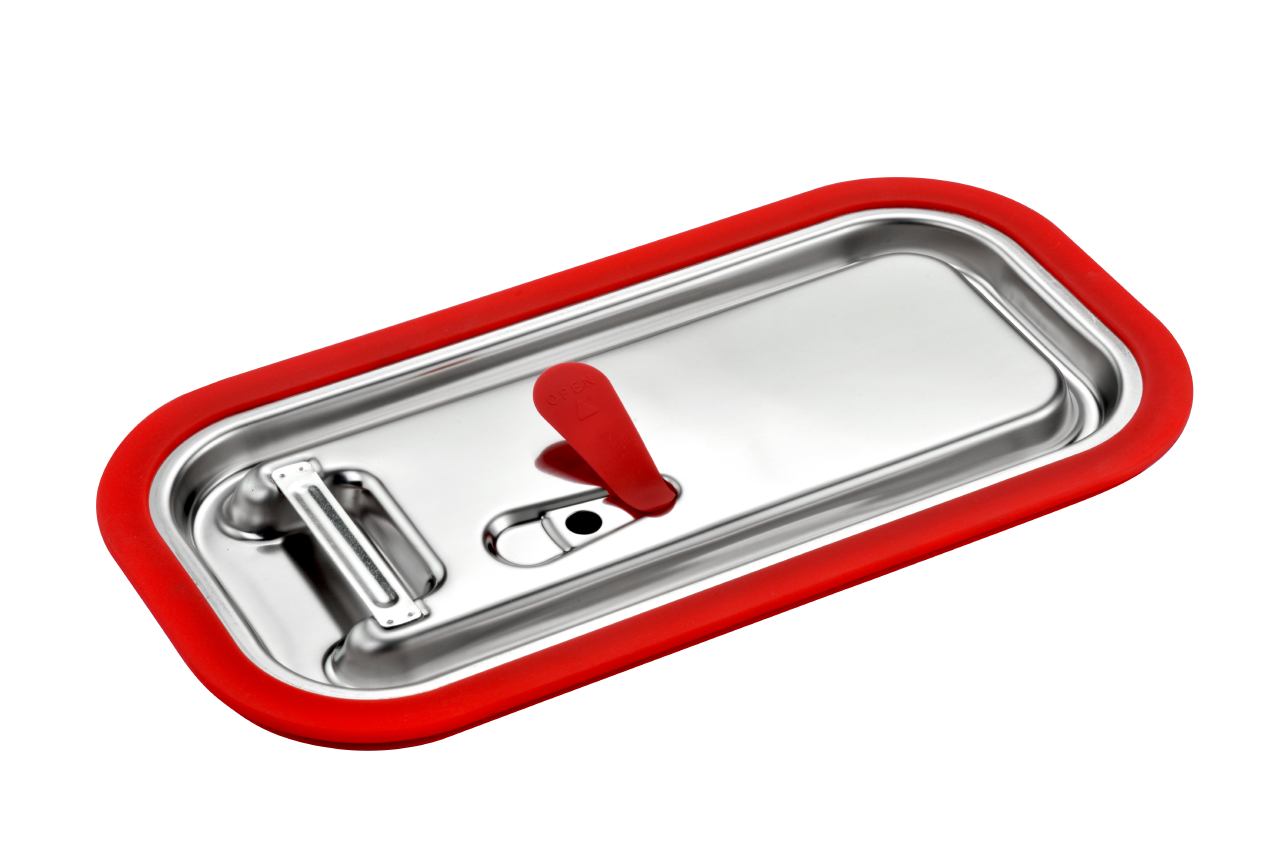 Couvercle inox GN 1/3 avec joint silicone | 325 x 176 mm | Basic