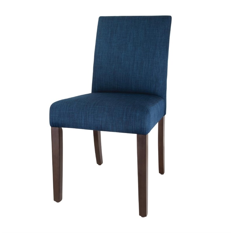 Chaise de salle d'honneur Chiswick Bleu | Cadre effet chêne antique | 2 pièces