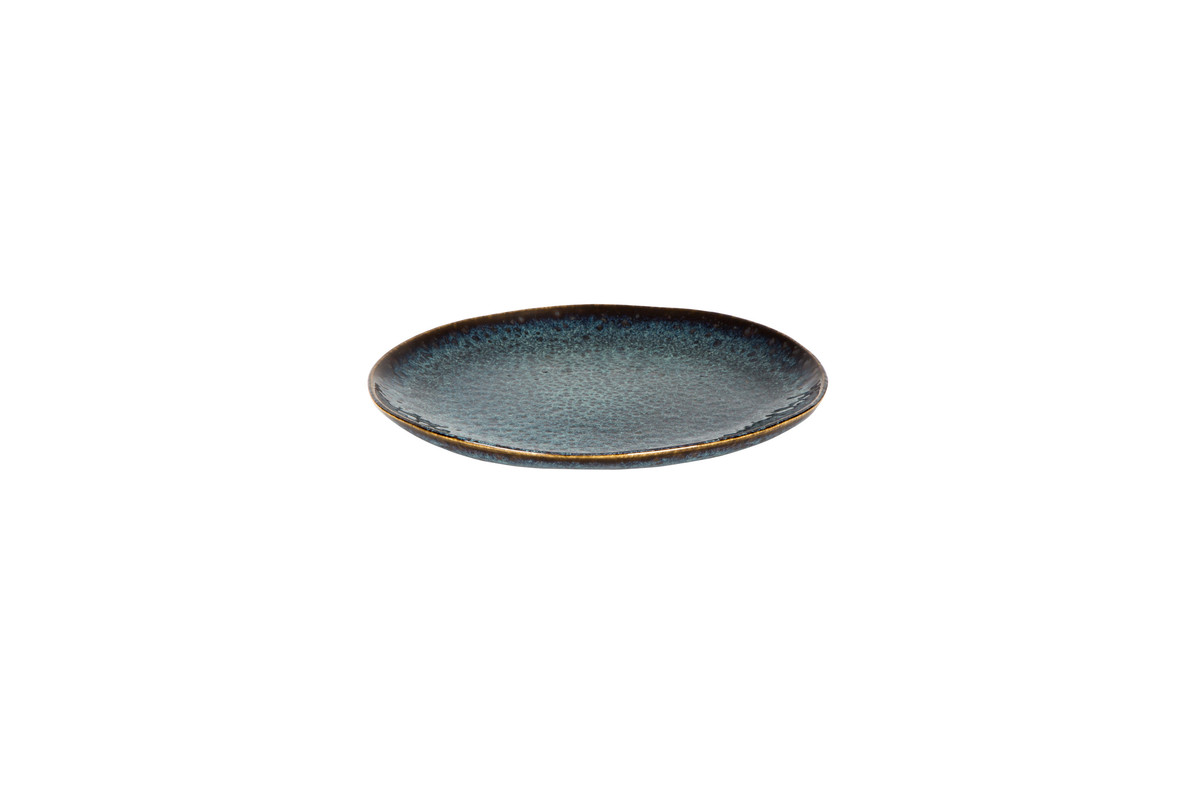 Bord Eccentric 22 cm Blauw Stoneware
