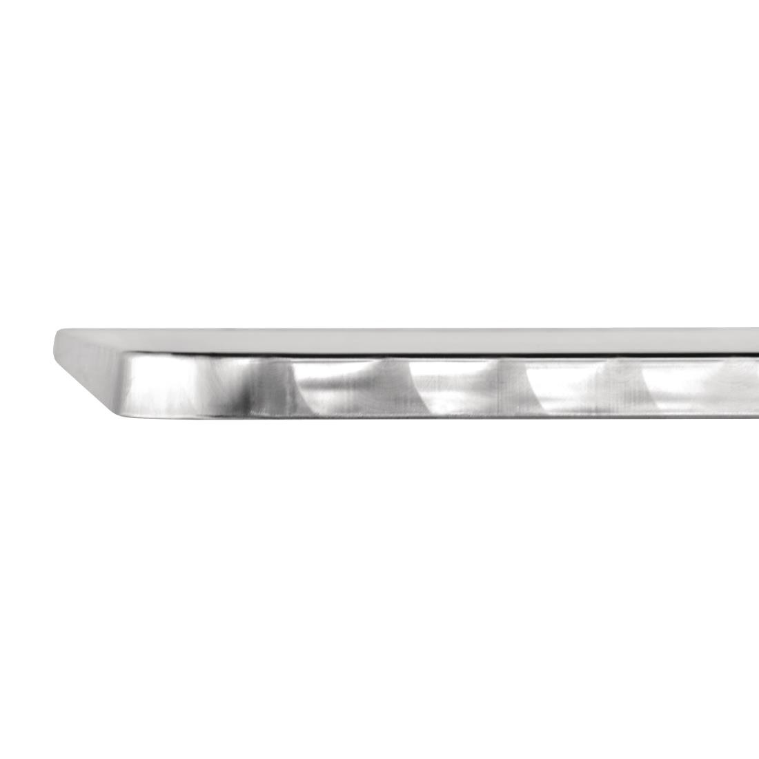 Table Carrée Inox | Pied Aluminium | 600(l)x600(L)x720(H)mm