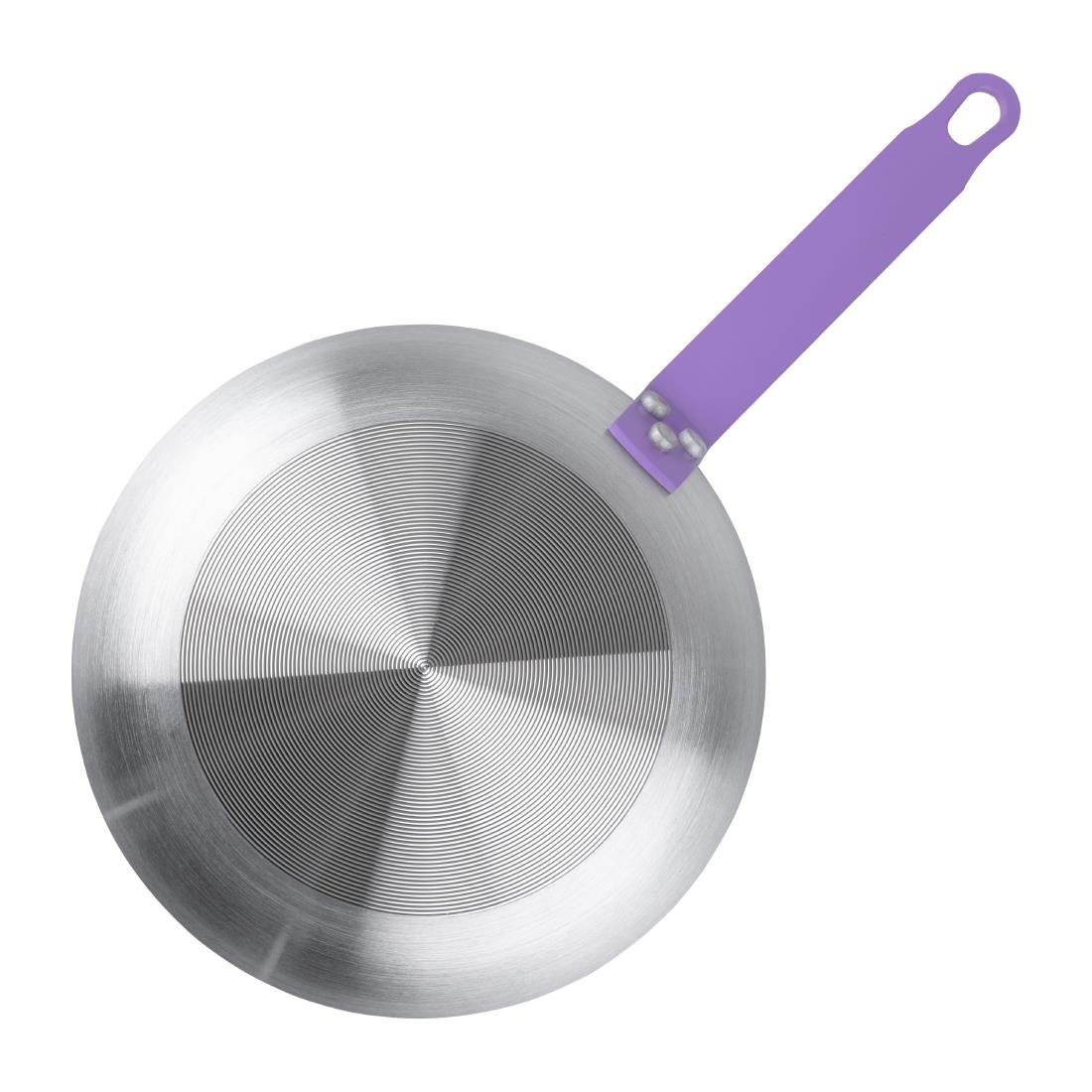 Poêle en aluminium antiadhésive Hygiplas Teflon Platinum Plus avec poignée violette 24cm