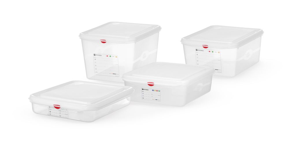 GN 1/2 Behälter - Polypropylen - GN 1/2 - 6,5L - Transparent - 325x265x(H)100mm - Rechteckig