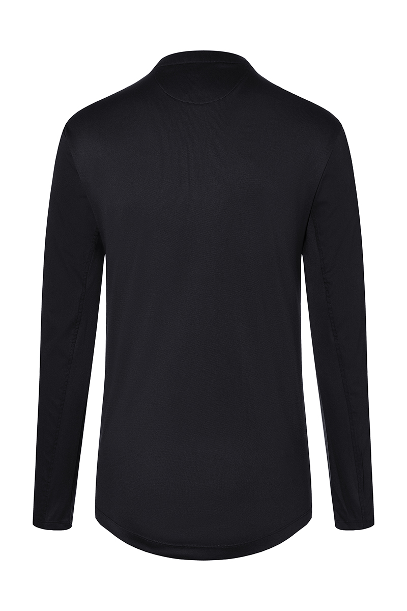 Dameswerkshirt Met Lange Mouwen - Zwart - Xs