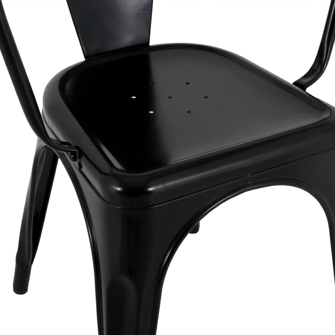Bolero Bistro Curve Stühle Schwarz (4 Stück)