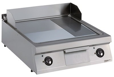 Gas Grillplatte glatt/gerillt | 20kW | 800x900(h)250mm