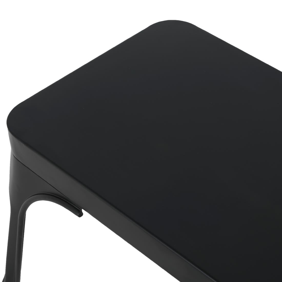 Bancs en métal noir Bolero Bistro 1000 mm (lot de 2)
