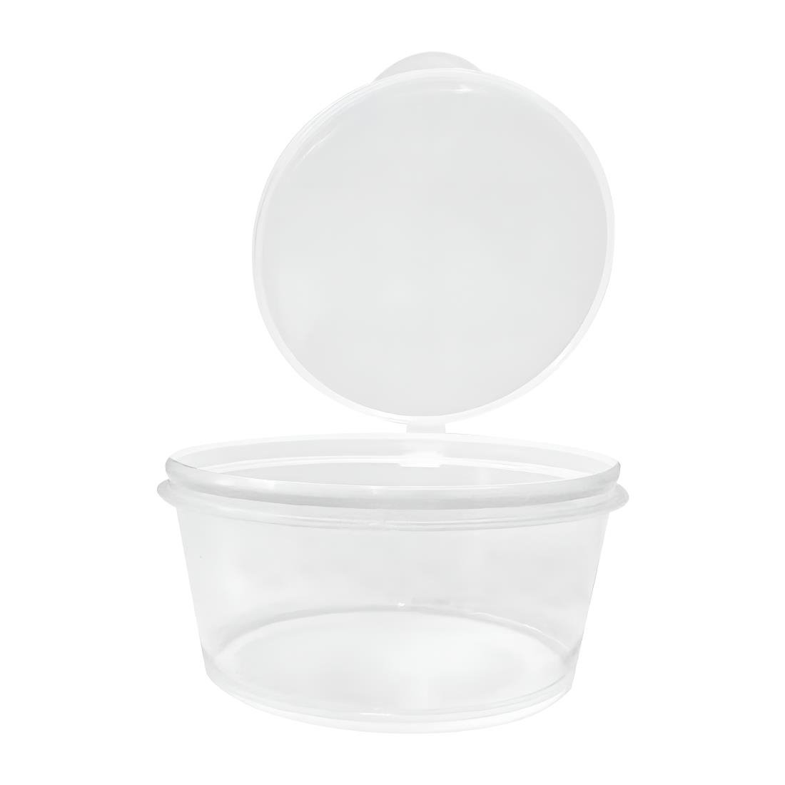 Fiesta Recycelbare Portionsbecher mit Deckel 25ml (50 Stück)