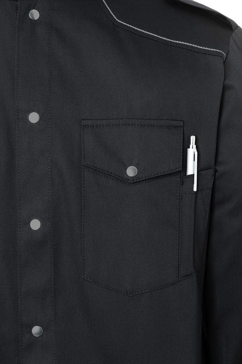 Chemise de cuisine New-Identity - Noir - 46