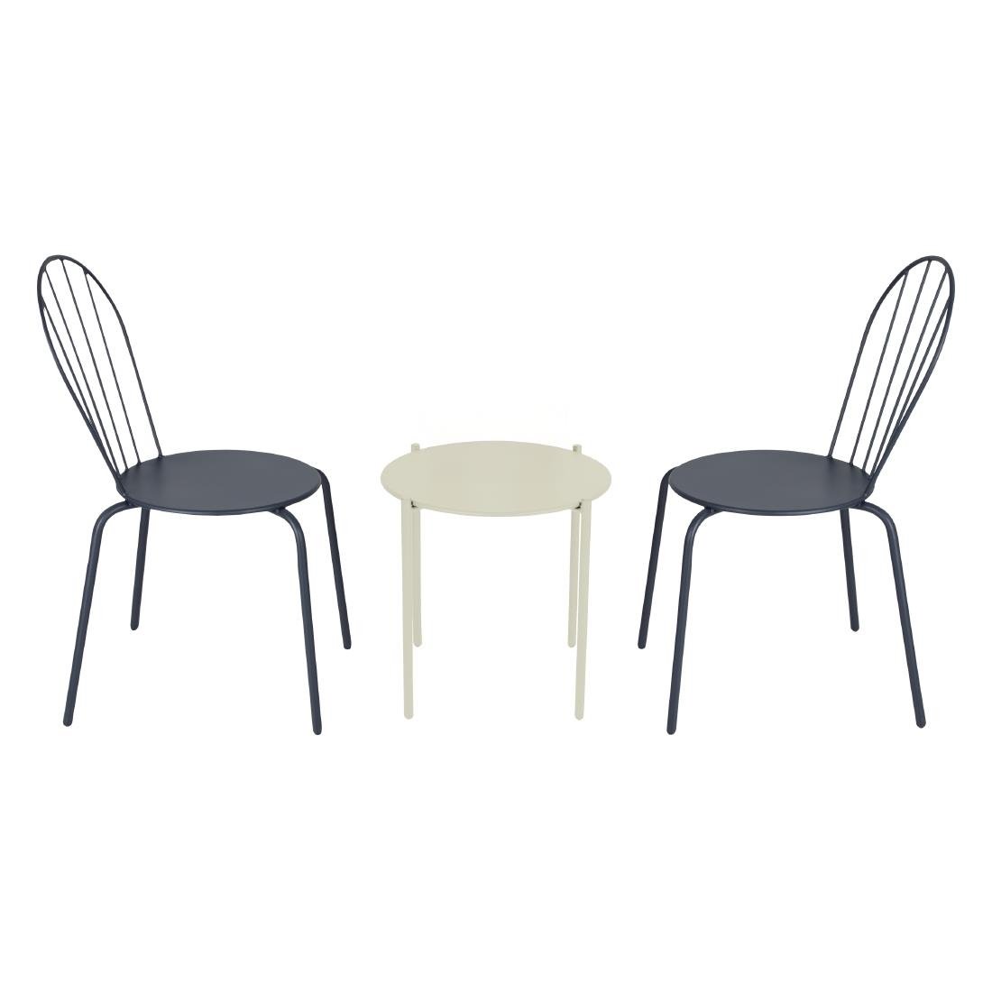 Table basse ronde Bolero Perth gris clair 450 mm