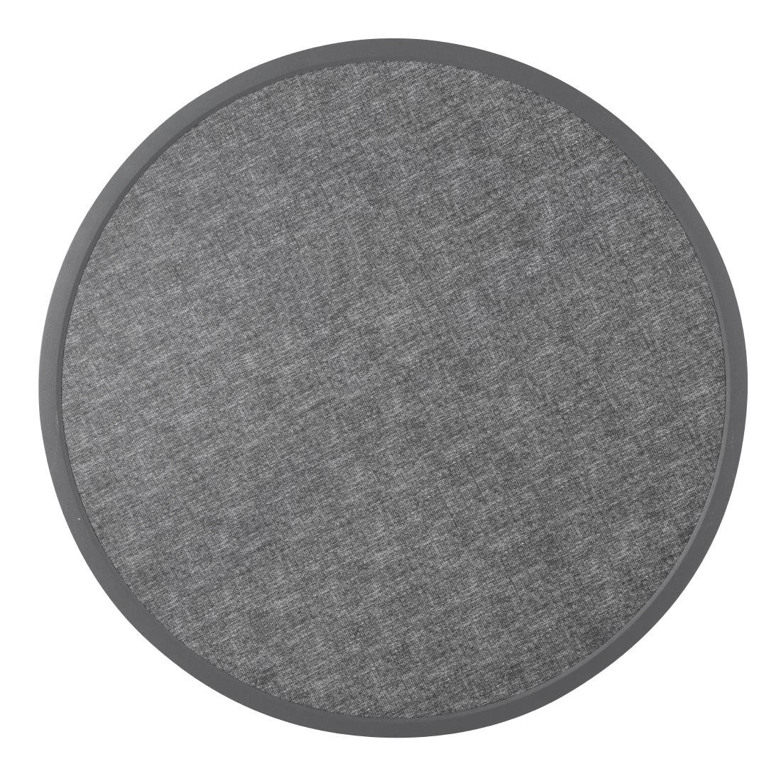 Runde Bolero-Tischplatte aus Glasfaser, gebürstet schwarz, 580 mm